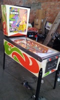 Image # 54242: Jungle Life Cabinet - Full View 
(The backglass has faded red areas. The spinning target on this game should have a 'lion' design.)