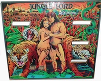 Image # 14365: Jungle Lord Early Production Backglass 
(This game has serial number 467034.)