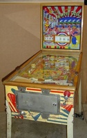 Image # 23904: Kewpie Doll Cabinet - Front View 
(The two passive bumpers at the top have their rubber rings positioned differently than in the game flyer.)