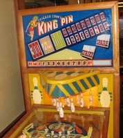 Image # 54336: King Pin Backglass 
(Serial number 23304.)