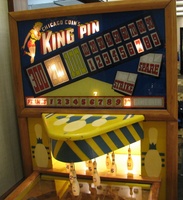 Image # 54337: King Pin Illuminated Backglass 
(Serial number 23304.)