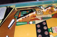 Image # 37484: King Rex Early Production Playfield - Kickback Lane 
(Serial number 1054.)