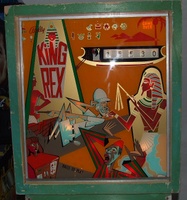Image # 37475: King Rex Early Production Backglass 
(Serial number 1054.)