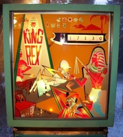 Image # 25358: King Rex Illuminated Backglass 
(Serial number 1155.)