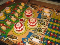 Image # 64628: Kings & Queens Early Production - Upper Playfield 
(The serial number on the upper arch sticker is not legible. The cabinet serial number is 04166.)