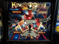 Image # 56411: Kings of Steel Early Production Illuminated Backglass 
(Serial Number 204.)