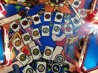Image # 56416: Kings of Steel Early Production Playfield - Detail 
(Serial Number 204.)