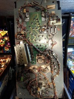 Image # 56424: Kings of Steel Early Production Under Playfield 
(Serial Number 204.)