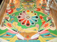 Image # 55468: Kismet Lower Playfield 
(The plastic light shields are New Old Stock.)
