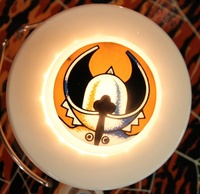 Image # 67593: Krull Illuminated Pop Bumper Cap 
(Serial number 01009E.)
