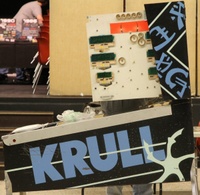 Image # 67600: Krull Cabinet - Right 
(The backbox insert has been hinged outward. Serial number 01009E.)