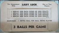 Image # 71633: Lady Luck Score Card