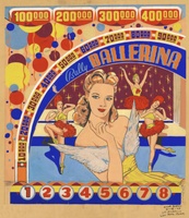Image # 56516: Ballerina Original Backglass Artwork 
(Artist is Lester Hilbrich.Media are unconfirmed.Dimensions are unavailable.)