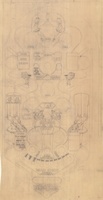 Image # 56519: Ballerina Original Playfield Artwork 
(Artist is Lester Hilbrich.Pencil on art paper.Dimensions are unavailable.)