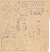 Image # 56517: Ballerina Original Backglass Artwork 
(Artist is Lester Hilbrich.Pencil on art paper.Dimensions are unavailable.)