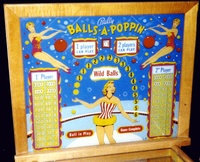 Image # 5613: Balls-A-Poppin Backglass 
(Serial number B1710.)