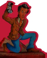 Image # 31327: Lights...Camera...Action! Backbox 'Cop' Animated Character 
(Actual size 171 mm x 212 mm.)