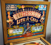 Image # 82286: Lite-A-Card Illuminated Backglass 
(Serial number C14731.)