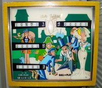Image # 45803: Little Joe Backglass 
(This backglass has faded colors, most notably the color red. Serial number 2275.)