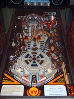 Image # 35721: The Machine: Bride of Pin�bot Playfield 
(Diamond Plate playfield. Serial Number 50002 I668977.)