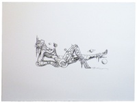 Image # 70465: The Machine: Bride of Pin�bot Original Art Print 
(Artist is Python Anghelo.Dimensions 22 1/2 inches by 30 inches.Signed by the artist in 2014.From the estate of Python Anghelo.)