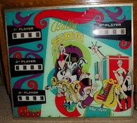 Image # 35328: Bally Hoo Backglass 
(This is a production backglass.)