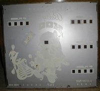 Image # 35329: Bally Hoo Backglass - Reverse 
(This is a production backglass.)