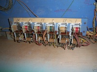 Image # 35337: Bally Hoo Engineering Prototype Inside Cabinet - Detail 
(The game pictured has no serial number. It was made as the next step after the whitewood stage of development.)