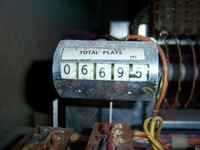 Image # 35338: Bally Hoo Engineering Prototype Inside Cabinet - Detail 
(The game pictured has no serial number. It was made as the next step after the whitewood stage of development.)