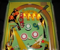 Image # 56406: Bally Hoo Upper Playfield 
(This game was described as having less than 3,000 original plays. Serial number 1836.)