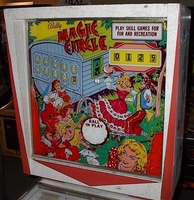 Image # 35299: Magic Circle Backglass 
(Serial number CM 1574.)