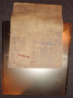 Image # 67447: Majorettes Sample Game - Inside Back Door 
(The schematic information has been obscured. The date stamped in red is 'May 14 1964'. From the game with serial number 01006 S.)
