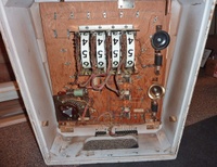 Image # 67430: Majorettes Sample Game - Inside Backbox 
(The brass bell is original and has been cleaned. Serial number 01006 S.)