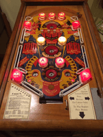 Image # 79320: Manhattan Illuminated Playfield (with retrofit flippers) 
(Serial number 4074.)
