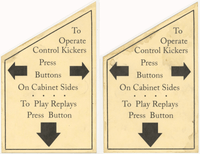 Image # 79338: Manhattan Instructions for Cabinet Buttons (retrofitted flippers) 
(From the game with serial number 4074.)