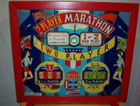 Image # 9765: Marathon Backglass 
(The cabinet and trim have been painted over.)