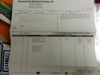 Image # 60368: Mars Trek 1978 Invoice 
(The second owner of this 'home use only' game found this invoice inside of it. From the game with serial number 1461.)