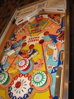 Image # 54352: Masquerade Playfield - Downfield View 
(Serial number 03922.)