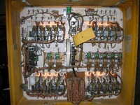 Image # 27821: Mata Hari Inside Backbox 
(This game has several serial numbers:1110 is stamped externally on both the cabinet side and head.1112 is tagged on the inside cabinet motor board.1113 is tagged inside the backbox.1116 is tagged under the playfield.)