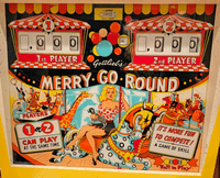 Image # 77194: Merry-Go-Round Backglass 
(The backbox has been repainted.)