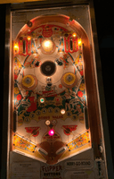 Image # 77199: Merry-Go-Round Illuminated Playfield 
(All parts are original except the flipper bats.)