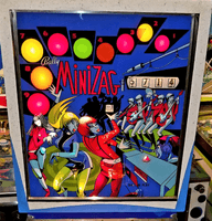 Image # 76794: MiniZag Illuminated Backglass 
(The blue areas of the backbox were repainted. Serial number 1469.)