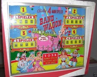 Image # 39292: Band Wagon German Backglass 
(Serial number BW 1824.)