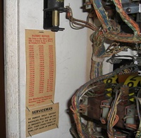 Image # 39302: Band Wagon Inside German Backbox - Detail 
(Serial number BW 1824.)