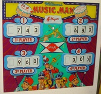 Image # 46388: Music Man Backglass 
(This backglass is unrestored.)