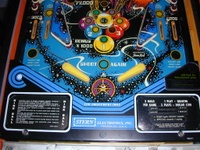 Image # 31372: Nine Ball Playfield - Lower 
(The flippers and flipper mechanisms shown here are from another manufacturer. Serial number 1551.)