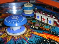 Image # 31369: Nine Ball Bumpers and Right Drop Target Bank 
(Serial number 1551.)
