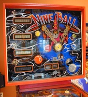 Image # 31363: Nine Ball Backglass 
(Serial number 1551. )