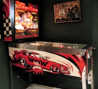 Image # 37013: Nitro Ground Shaker Cabinet - Left 
(This game has a plastic composite playfield.)
