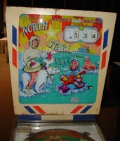 Image # 48720: North Star Sample Game - Backglass with Red Fade 
(This backglass has red fade. Cabinet has partial serial number ending with '076 S'.)